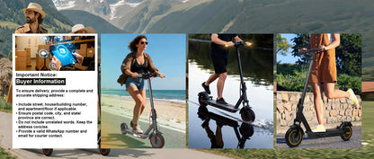 AOVOPRO LP10 500 W Elektroroller 42 V 10,5 Ah 35 km/h 35 km große Reichweite 10 Zoll mit Stoßdämpfung, intelligenter faltbarer EScooter