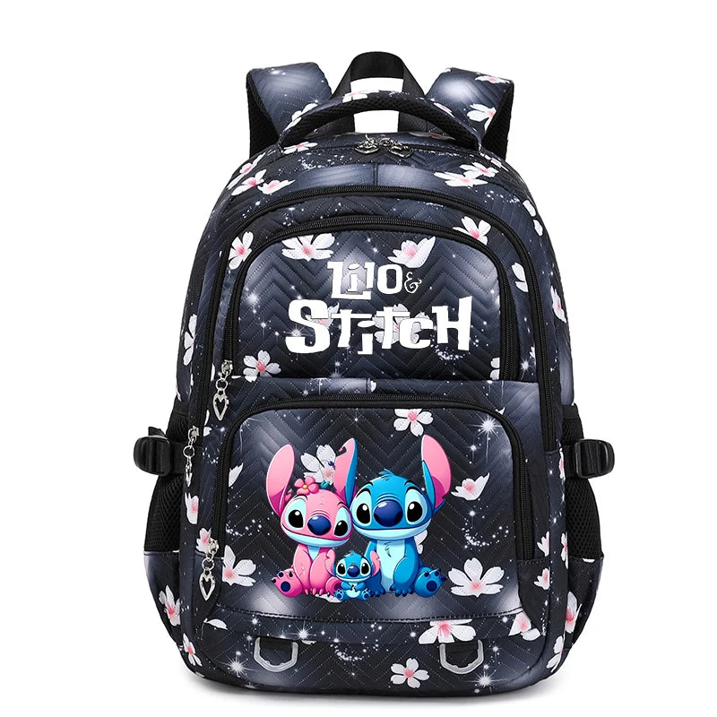 Lilo Stitch Wasserdichter Rucksack mit großem Fassungsvermögen für Damen und Mädchen, Tagesrucksack, leichte Schultasche, lässiger Reiserucksack