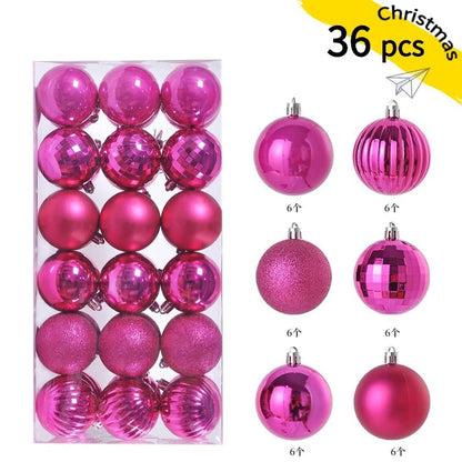 24/36Pcs Weihnachten Dekoration 3/4CM Kugeln Hängen Weihnachten Baum Anhänger Ornamente für Home Party Decor neue Jahr Geschenk Zubehör