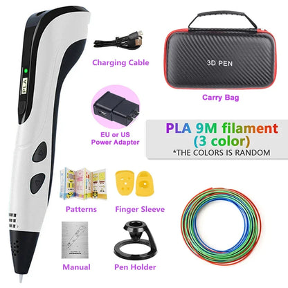 3D-Druckstift DIY Stifte 3D-Stift für Kinder Kinder kreative Kinder Geburtstags geschenk mit Pla Filament tragbare Reise Fall neu