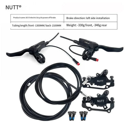 NUTT 2 Kolben Elektrofahrrad Hydraulische Bremsen 140 160 180 mm Rotor für Zero 10X 11X KUGOO G1 G2 Pro Elektroroller Bremssatz