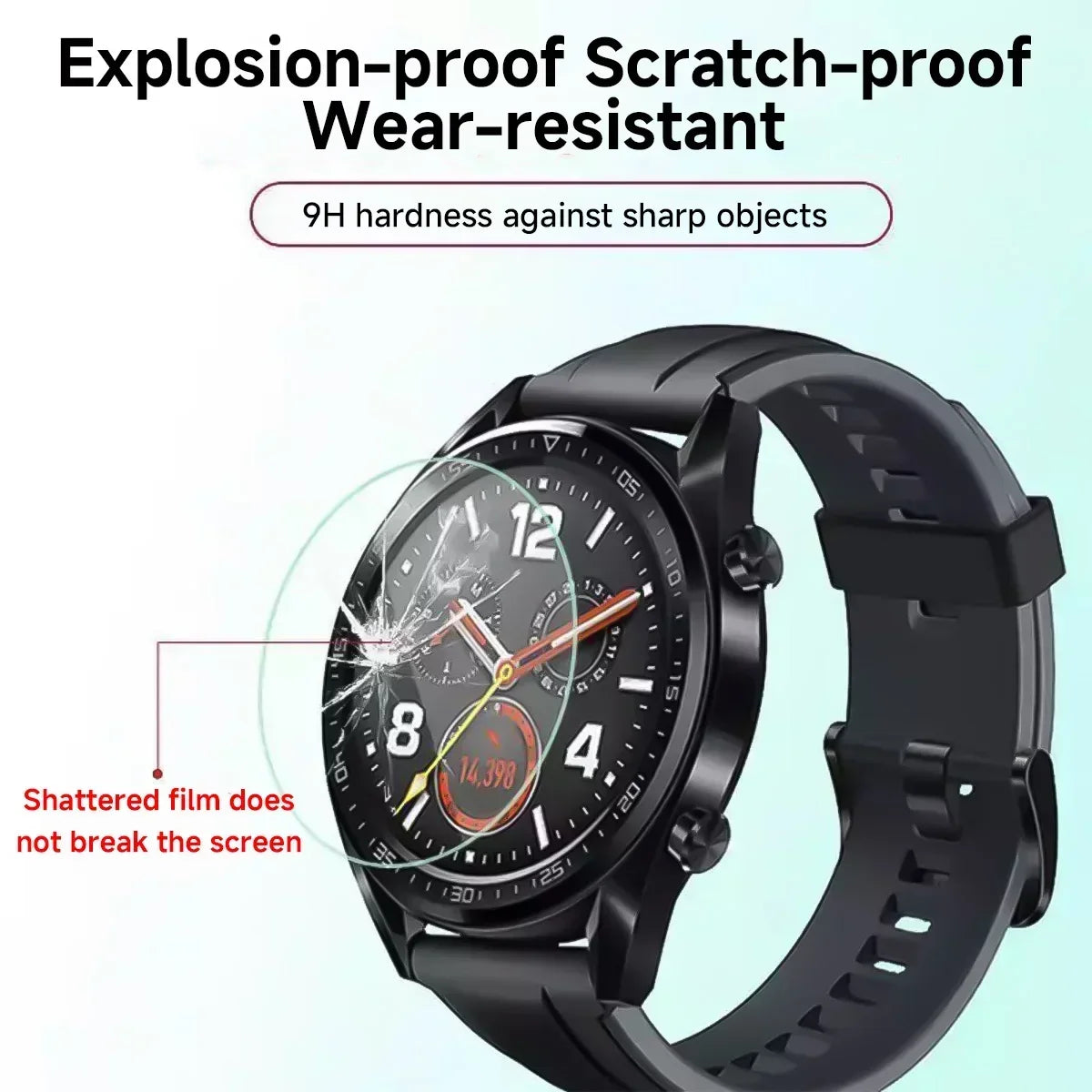 26–46 mm Universal-Smartwatch-Displayschutzfolie aus gehärtetem Glas, Schutzfolie, 28 mm, 30 mm, 32 mm, 38 mm, 40 mm, 41 mm, 42 mm, Durchmesser 2–5 Stück