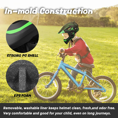 Lixada Integralhelm für Kinder, abnehmbarer Kinder-Sport-Sicherheits-Fahrradhelm, Schutzausrüstung für Radfahren, Skateboarden, Rollschuhlaufen