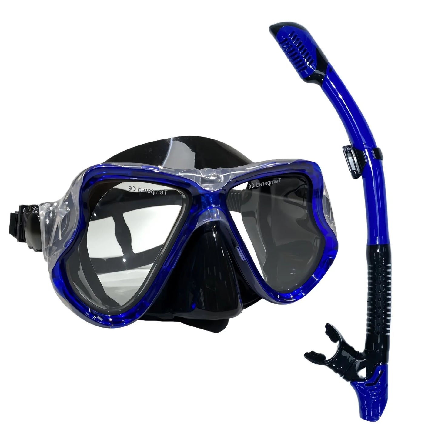 Professionelles Antibeschlag-Schnorchelset für Erwachsene – Set aus Panorama-Tauchmaske und Schwimmtrainingsgeräten aus gehärtetem Glas