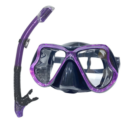 Professionelles Antibeschlag-Schnorchelset für Erwachsene – Set aus Panorama-Tauchmaske und Schwimmtrainingsgeräten aus gehärtetem Glas