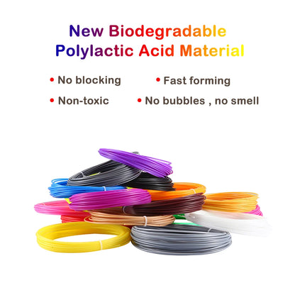 3D Drucker Filamente 60 Meter 12 farben 3D Druck Stift Kunststoff Themen Draht 1,75mm Drucker Verbrauchs 3D Stift Filament PLA
