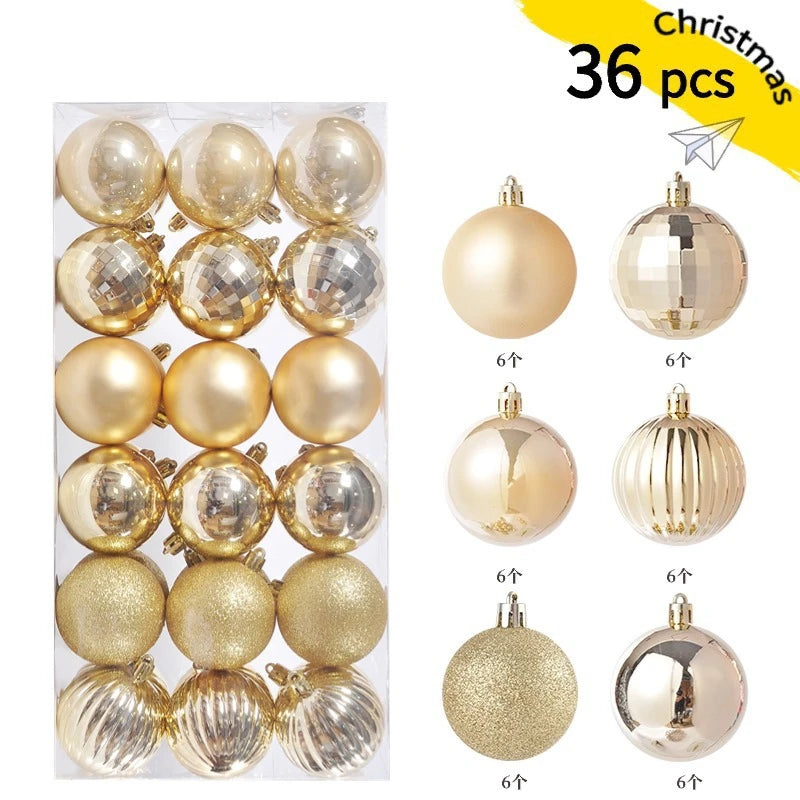 24/36Pcs Weihnachten Dekoration 3/4CM Kugeln Hängen Weihnachten Baum Anhänger Ornamente für Home Party Decor neue Jahr Geschenk Zubehör
