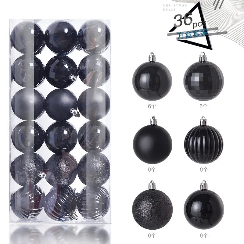 24/36Pcs Weihnachten Dekoration 3/4CM Kugeln Hängen Weihnachten Baum Anhänger Ornamente für Home Party Decor neue Jahr Geschenk Zubehör
