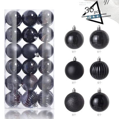 24/36Pcs Weihnachten Dekoration 3/4CM Kugeln Hängen Weihnachten Baum Anhänger Ornamente für Home Party Decor neue Jahr Geschenk Zubehör