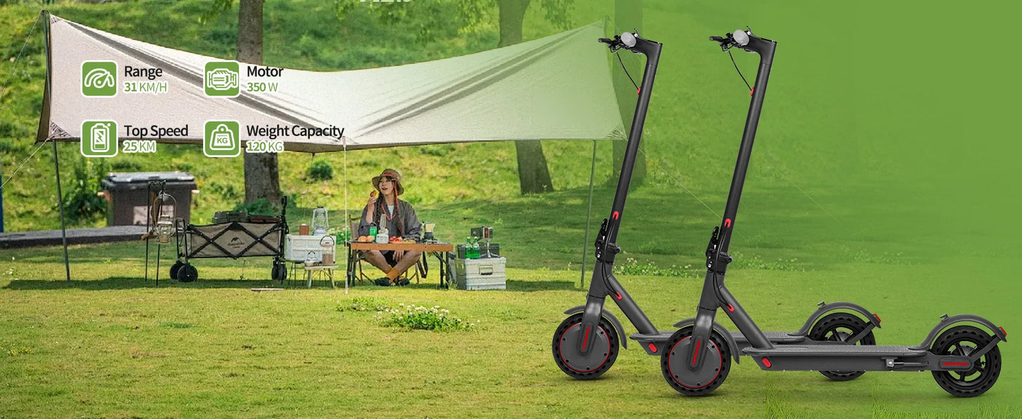 ES80/M365 X1 Elektroroller 36V 10,5Ah 500W Motor 35KM große Reichweite 31KM/H 8,5 Zoll Vollreifen faltbar Smart APP EScooter