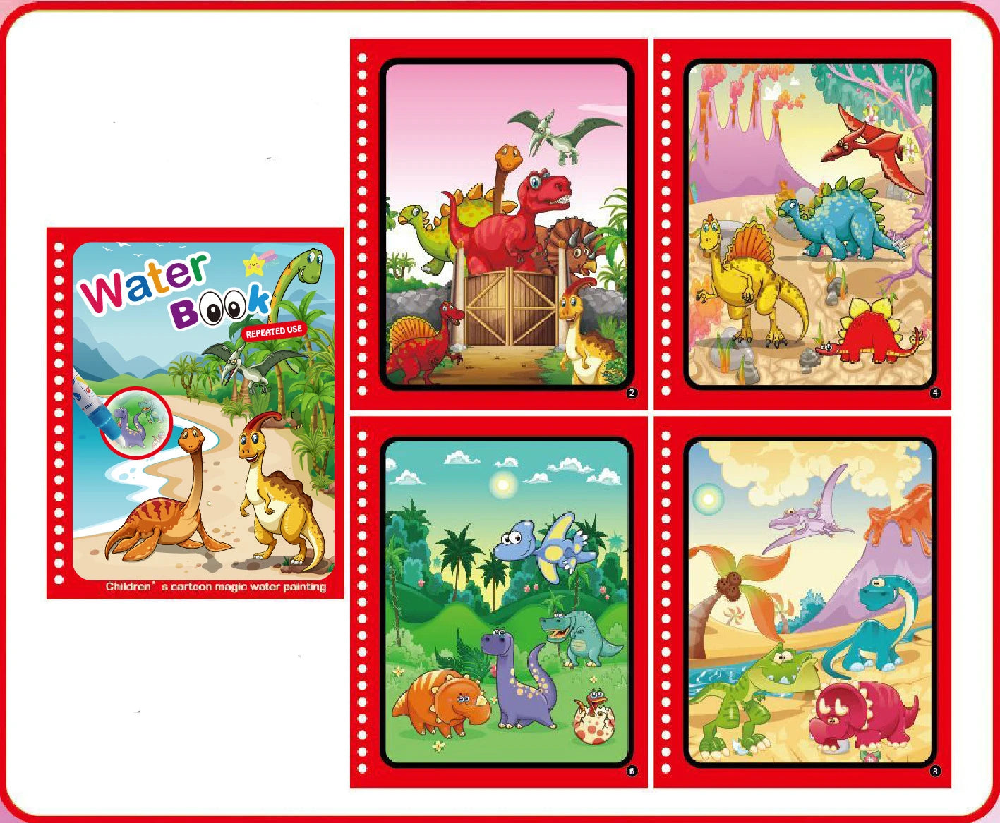 NEUE Kinder Magische Wasser Zeichnung Bücher Malbücher Malerei Spielzeug für Kinder Geburtstag Weihnachten Neujahr Geschenk für Jungen und Mädchen