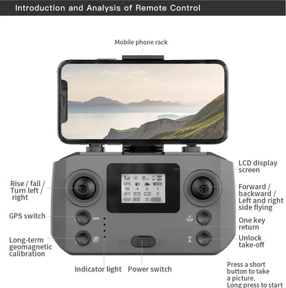 L600 PRO GPS-Drohne, professionelle 4K HD Dual-Kamera 360° °   Hindernisvermeidung Bürstenloser Motor 5G WIFI FPV RC Quadcopter Spielzeug Eders