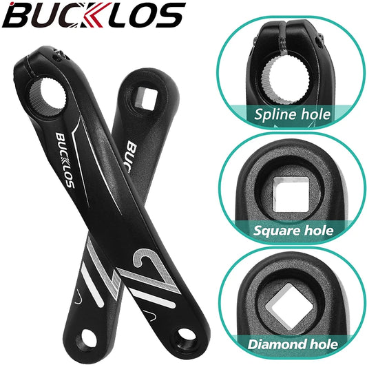 Bucklos Fahrrad-Ersatzkurbel, quadratisch, Spline-Loch, Fahrradkurbel, 152/170/175 mm, Fahrrad-linker Kurbelarm, E-Bike-Kurbel, Einzelkurbel