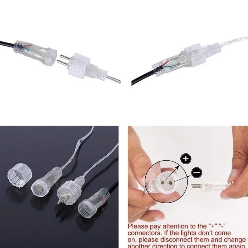 30 cm/50 cm Wasserdichte Meteorschauer Regen 8 Röhre LED Lichterketten Für Outdoor Urlaub Weihnachten Dekoration Baum EU/US/AU/UK Stecker