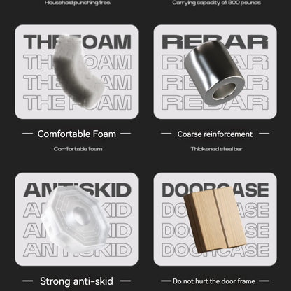 Teleskop-Tür-Zugstange, rutschfest, für Chin-Up-Fitnessgeräte, verstellbar, für Zuhause, Fitnessstudio, Krafttraining, strapazierfähig, für Männer und Frauen