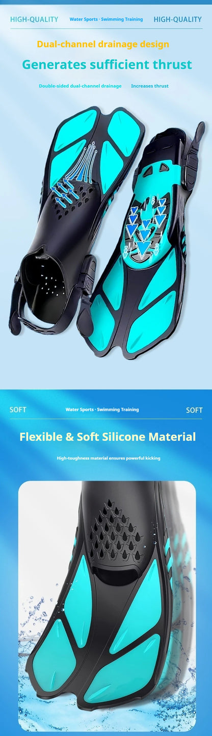 1 Paar verstellbare Schnallen-Schnorchelflossen mit offenem Absatz für Erwachsene, Männer und Frauen, Tauchen, Schwimmausrüstung, Outdoor-Wassersport