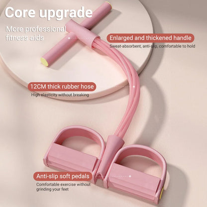 6-Röhren-Widerstandsband, multifunktionales Spannseil, Fitnessbänder, 6-Röhren-elastischer Yoga-Pedalzieher für Sportübungen im Fitnessstudio
