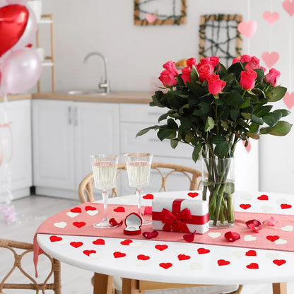 1000–5000 Stück Valentinstag-Papierkonfetti, rotes Herz, Seidenpapier, Party-Dekoration zum Füllen von Ballon, Hochzeit, handgehaltenes Wurfkonfett