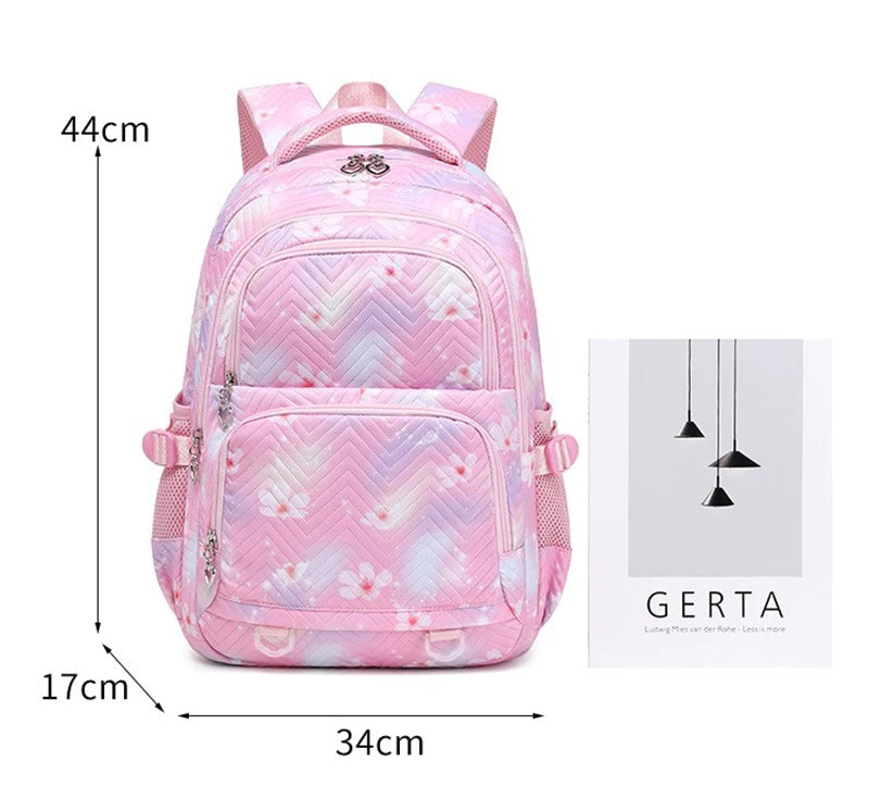 Lilo Stitch Wasserdichter Rucksack mit großem Fassungsvermögen für Damen und Mädchen, Tagesrucksack, leichte Schultasche, lässiger Reiserucksack