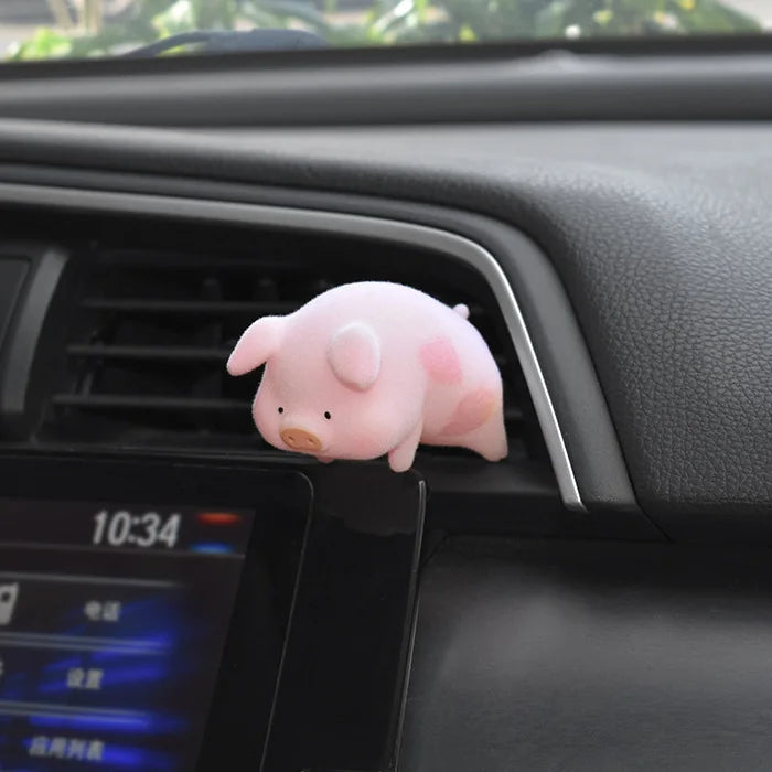 Desktop Decor Nette Lustige Spielzeug Ornament Anime Puppe Schwein Auto Dekoration Glück Piggy Hängen Auto Anhänger Rosa Pigger Ornament