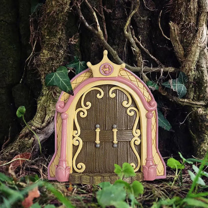 Holz Gartengebäude Gartendekoration Holzdekoration Skulptur Figuren Feentor Märchen Baum Dekoration Innenhof