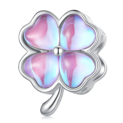 WOSTU Charms-Anhänger aus 925er-Sterlingsilber, grüner Baum des Lebens, Glücksklee-Perlen, passend für Original-Armbänder, Halsketten, DIY-Schmuck, Geschenk