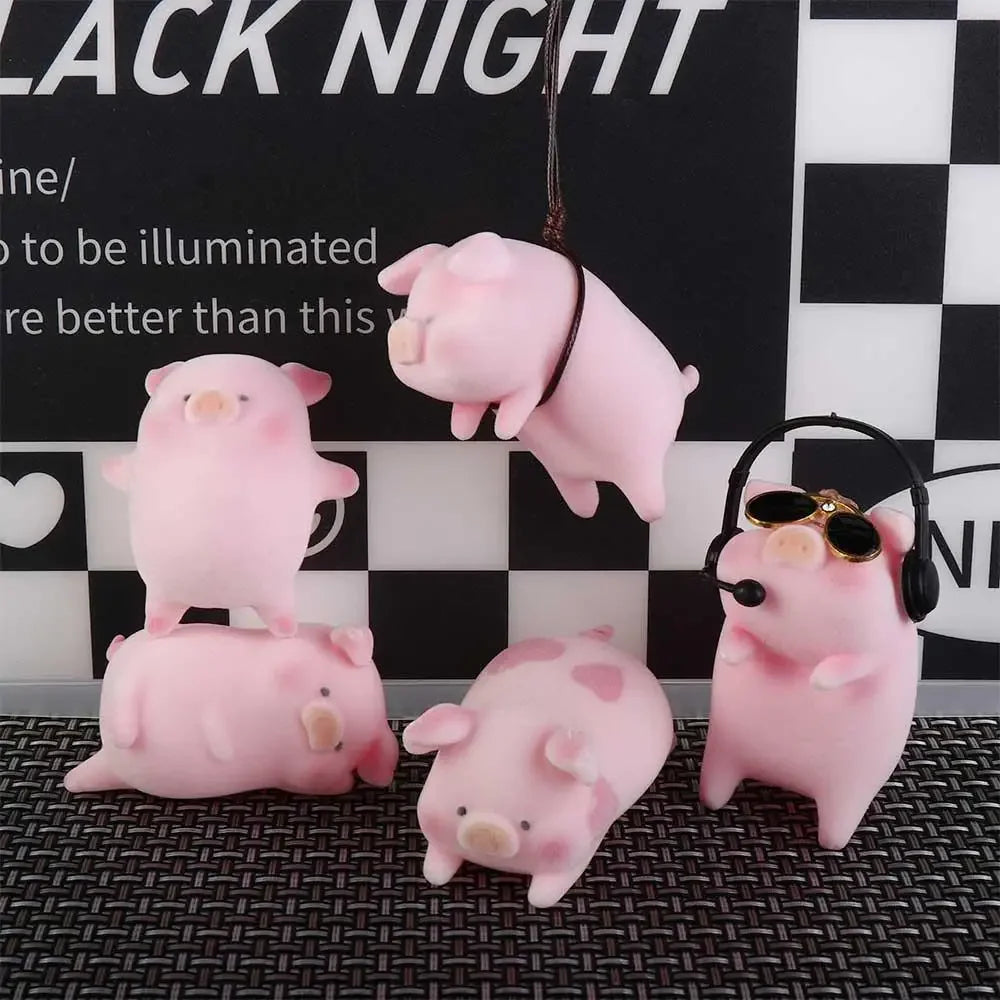 Desktop Decor Nette Lustige Spielzeug Ornament Anime Puppe Schwein Auto Dekoration Glück Piggy Hängen Auto Anhänger Rosa Pigger Ornament