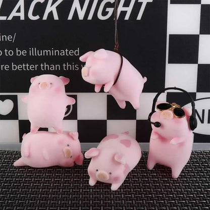 Desktop Decor Nette Lustige Spielzeug Ornament Anime Puppe Schwein Auto Dekoration Glück Piggy Hängen Auto Anhänger Rosa Pigger Ornament