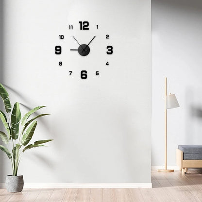Kreativer rahmenloser diy Wanduhr Wandaufbau nach Hause stille Uhr Wohnzimmer Büro Wand dekoration