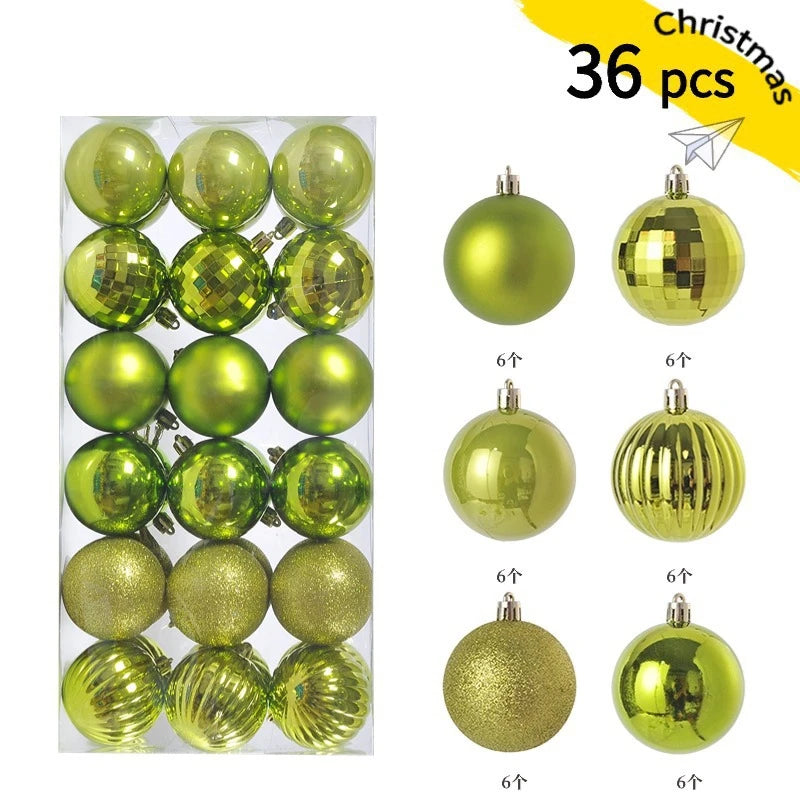 24/36Pcs Weihnachten Dekoration 3/4CM Kugeln Hängen Weihnachten Baum Anhänger Ornamente für Home Party Decor neue Jahr Geschenk Zubehör