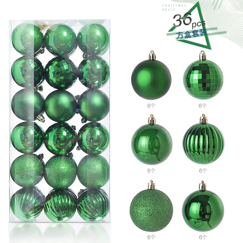 24/36Pcs Weihnachten Dekoration 3/4CM Kugeln Hängen Weihnachten Baum Anhänger Ornamente für Home Party Decor neue Jahr Geschenk Zubehör