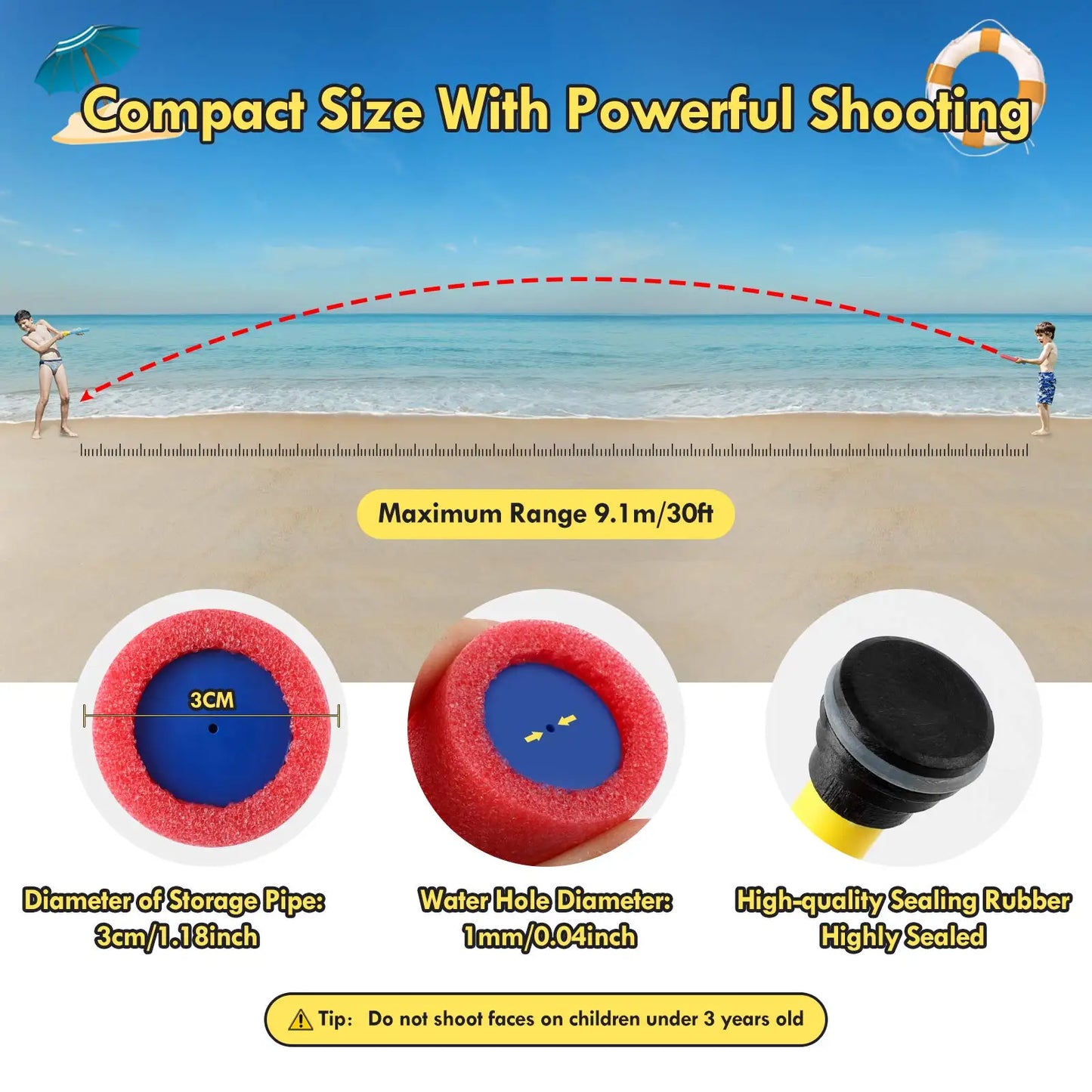 10 Packungen Wasserpistole für Kinder, Sommerschaum, Wasserpistole, Spielzeug, Wasserspritzer, Soaker, Blaster, Outdoor, Schwimmbad, Strandspiele, Spielzeug