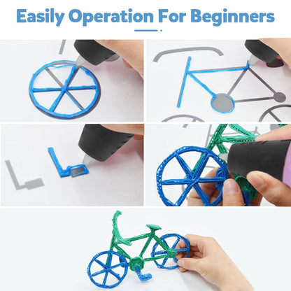 3D-Druckstift DIY Stifte 3D-Stift für Kinder Kinder kreative Kinder Geburtstags geschenk mit Pla Filament tragbare Reise Fall neu