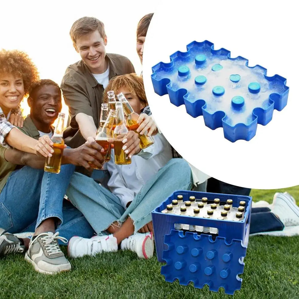 Bierkühler für Flaschen, tragbarer Bierkühler, Kiste, Bierkiste, Eisblock, Eisblock, Bierkühler, Bierkühler, Eiswürfel für Bier