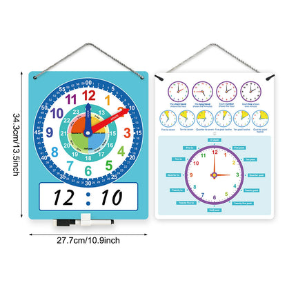 Kinderuhr-Modell, Grundschule, Kinderuhr, Lehrmittel, Lehrzeit, kognitive Lernwerkzeuge, klare Etiketten