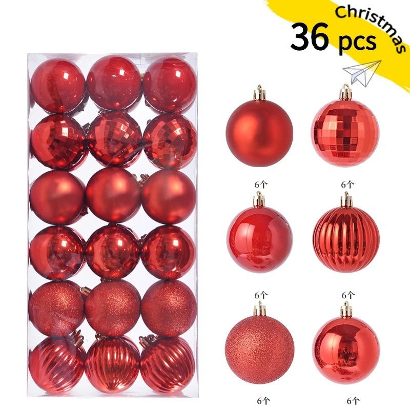 24/36Pcs Weihnachten Dekoration 3/4CM Kugeln Hängen Weihnachten Baum Anhänger Ornamente für Home Party Decor neue Jahr Geschenk Zubehör