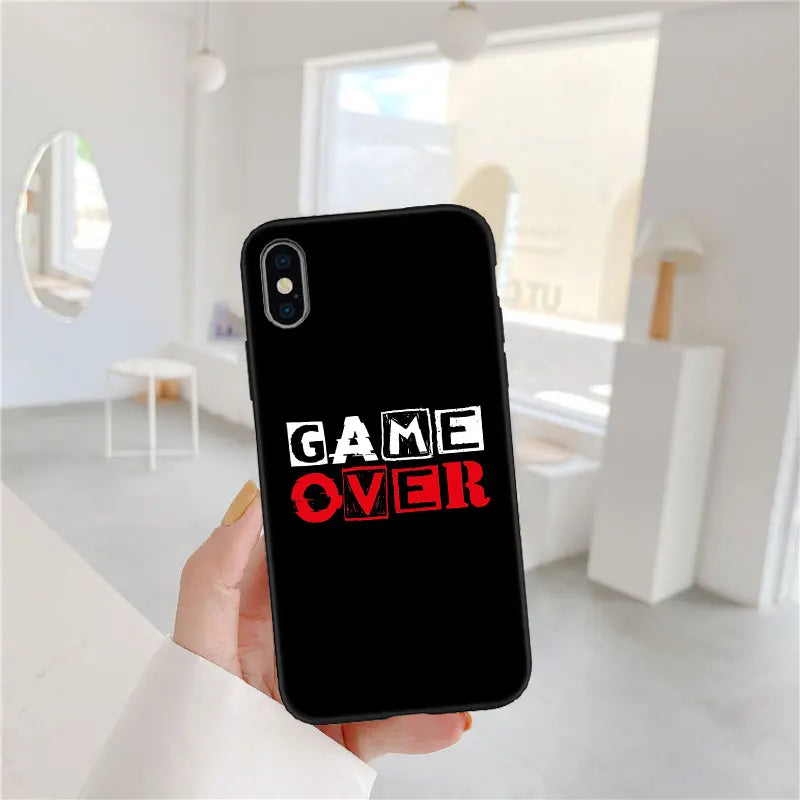 IX16 Game Over Neue Luxus-Handyhülle für iPhone SE X XS XR 16E 11 Pro Max 8 7 6 6s Plus