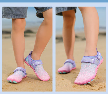 Wasserschuhe Strandschuhe für Kinder Schnelltrocknend Atmungsaktive Barfuß-Schwimmwasserschuhe Outdoor-Sneaker Flusshausschuhe Wasser s