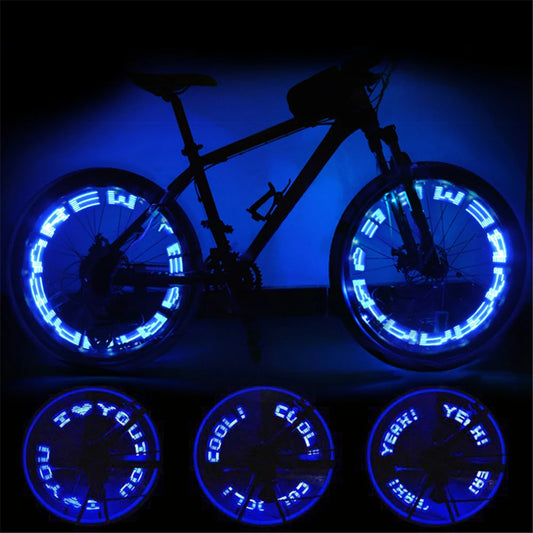 Brief Reifen Ventilkappen Licht Fahrrad Rad Speichen Lampe 7 Farbe Doppelseitiges LED-Licht Für Fahrräder Motorräder Mountainbikes