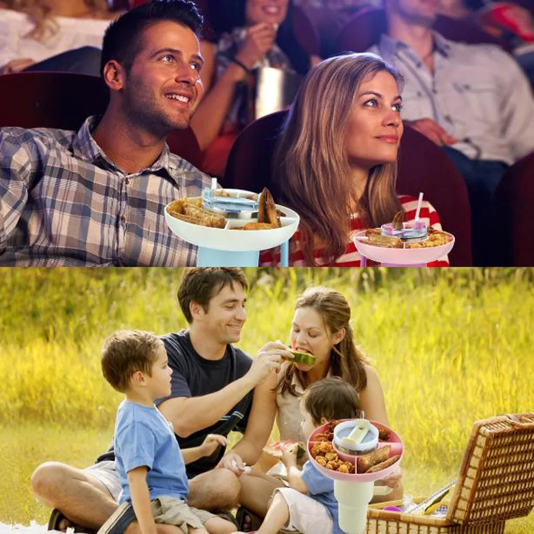 Snackschale für Stanley 40oz Becher mit Griff, für Stanley Cup Zubehör Snack-Tablett