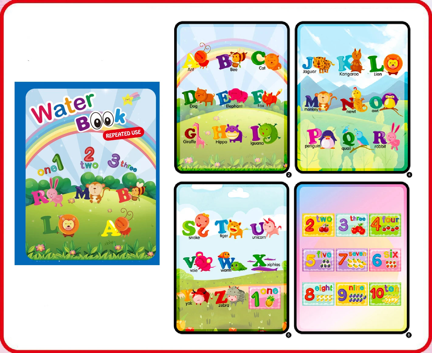 NEUE Kinder Magische Wasser Zeichnung Bücher Malbücher Malerei Spielzeug für Kinder Geburtstag Weihnachten Neujahr Geschenk für Jungen und Mädchen