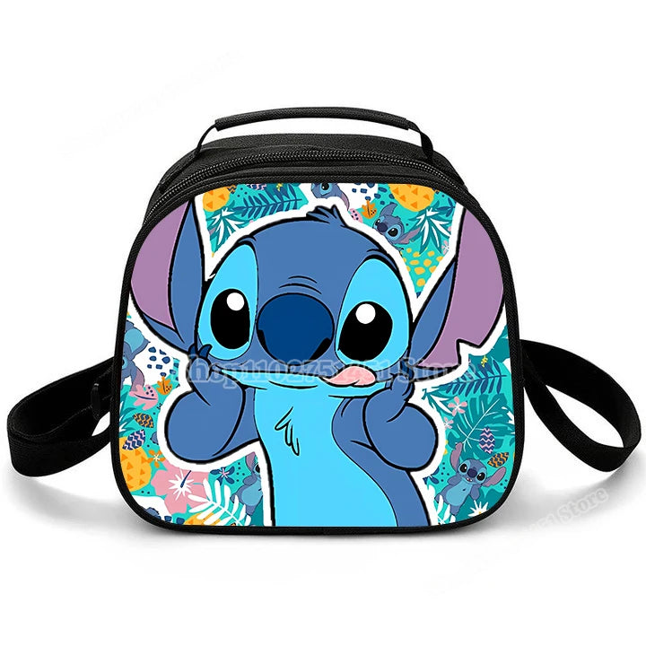Lilo & Stitch Schulter Lunch Bag auslaufs ichere Kühltasche Handtasche tragbare Thermo Food Bento Picknick Box verstellbarer Schulter gurt