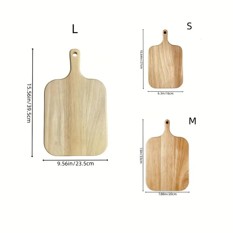 Holzschneidebrett mit Griff, Küche, Haushalt, Servierbrett, Holz-Käsebrett, Charcuterie-Brett für Brot, Obstteller