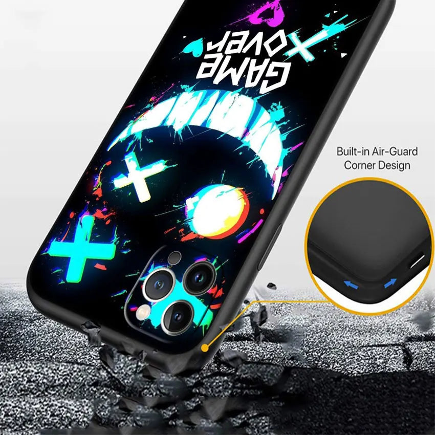 IX16 Game Over Neue Luxus-Handyhülle für iPhone SE X XS XR 16E 11 Pro Max 8 7 6 6s Plus