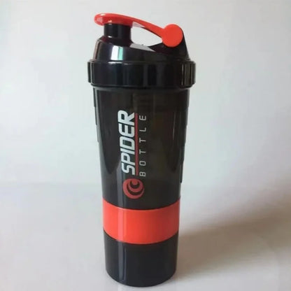 Schüttel becher Lebensmittel qualität mit Pulver box drei schicht iger Schüttel becher Protein pulver Fitness Sport Shake Misch wasserglas