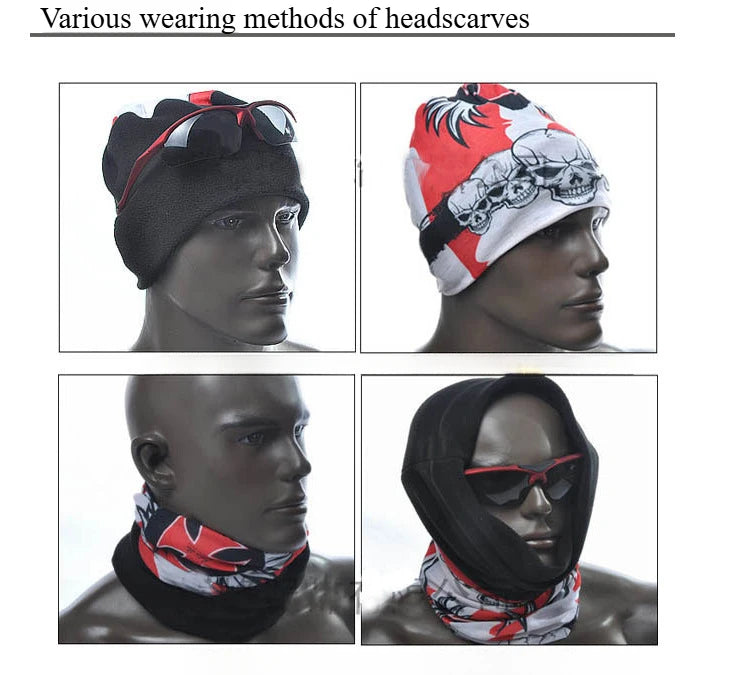 Fahrradhelm Kapuze Bandana Schal Atmungsaktiv Winddicht Totenkopf Herren Sturmhaube Skimaske Radfahren Caps Snowboard Gesichtsbedeckung Motorrad