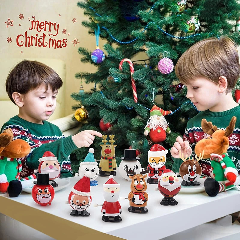 18-30 Stück Weihnachts-Windspielzeug, verschiedene Uhrwerksspielzeuge, Weihnachtsstrumpffüller für Weihnachtsfeiern, Gastgeschenke, Goody Bag Filler