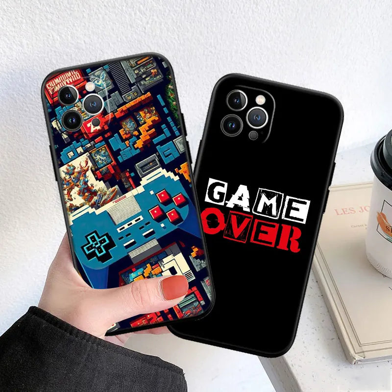 IX16 Game Over Neue Luxus-Handyhülle für iPhone SE X XS XR 16E 11 Pro Max 8 7 6 6s Plus