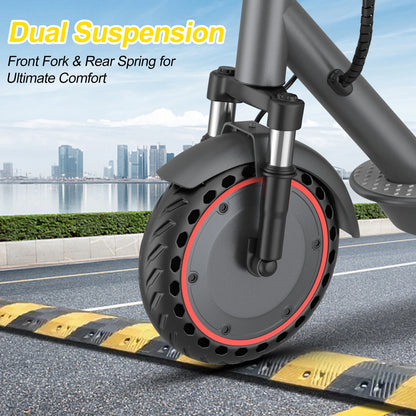 AOVOPRO LP10 500 W Elektroroller 42 V 10,5 Ah 35 km/h 35 km große Reichweite 10 Zoll mit Stoßdämpfung, intelligenter faltbarer EScooter