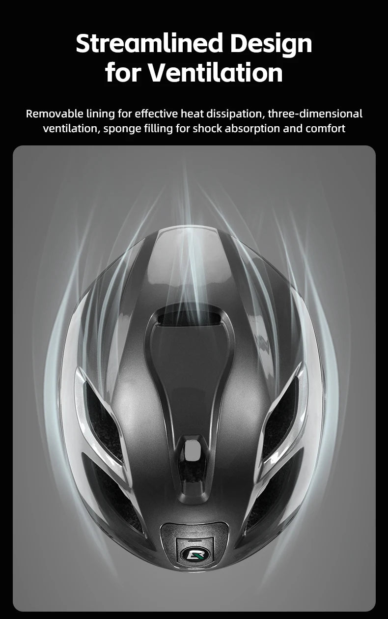 ROCKBROS Fahrrad Licht Helm Typ-C Lade Fahrradhelm Wiederaufladbare Einstellbare MTB Sicher Mountain Road Scooter Helm